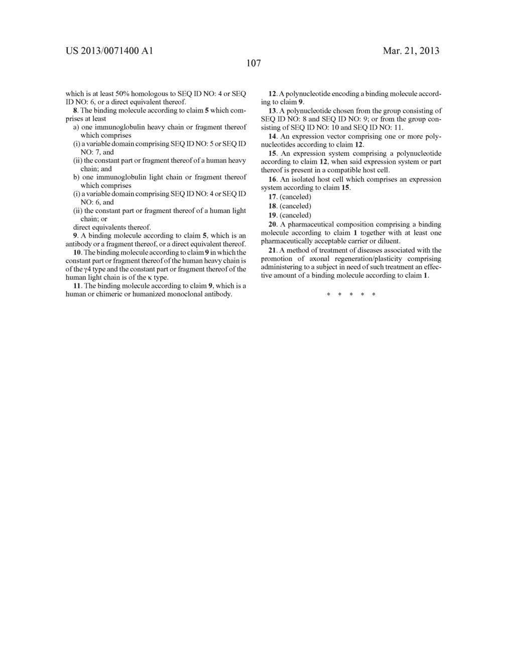 LINGO binding molecules and Pharmaceutical Use Thereof - diagram, schematic, and image 116