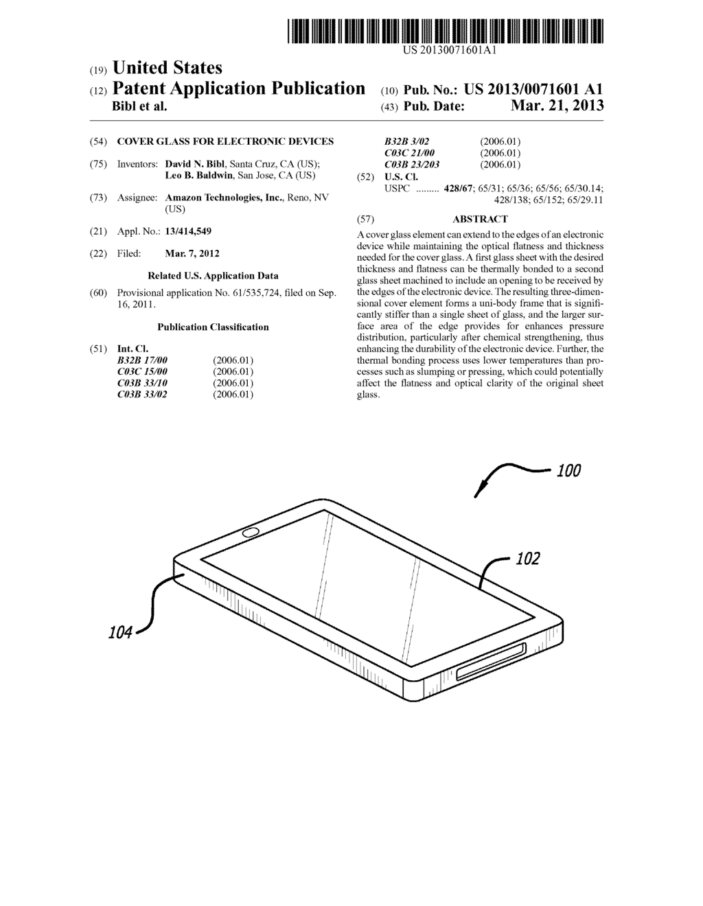 COVER GLASS FOR ELECTRONIC DEVICES - diagram, schematic, and image 01