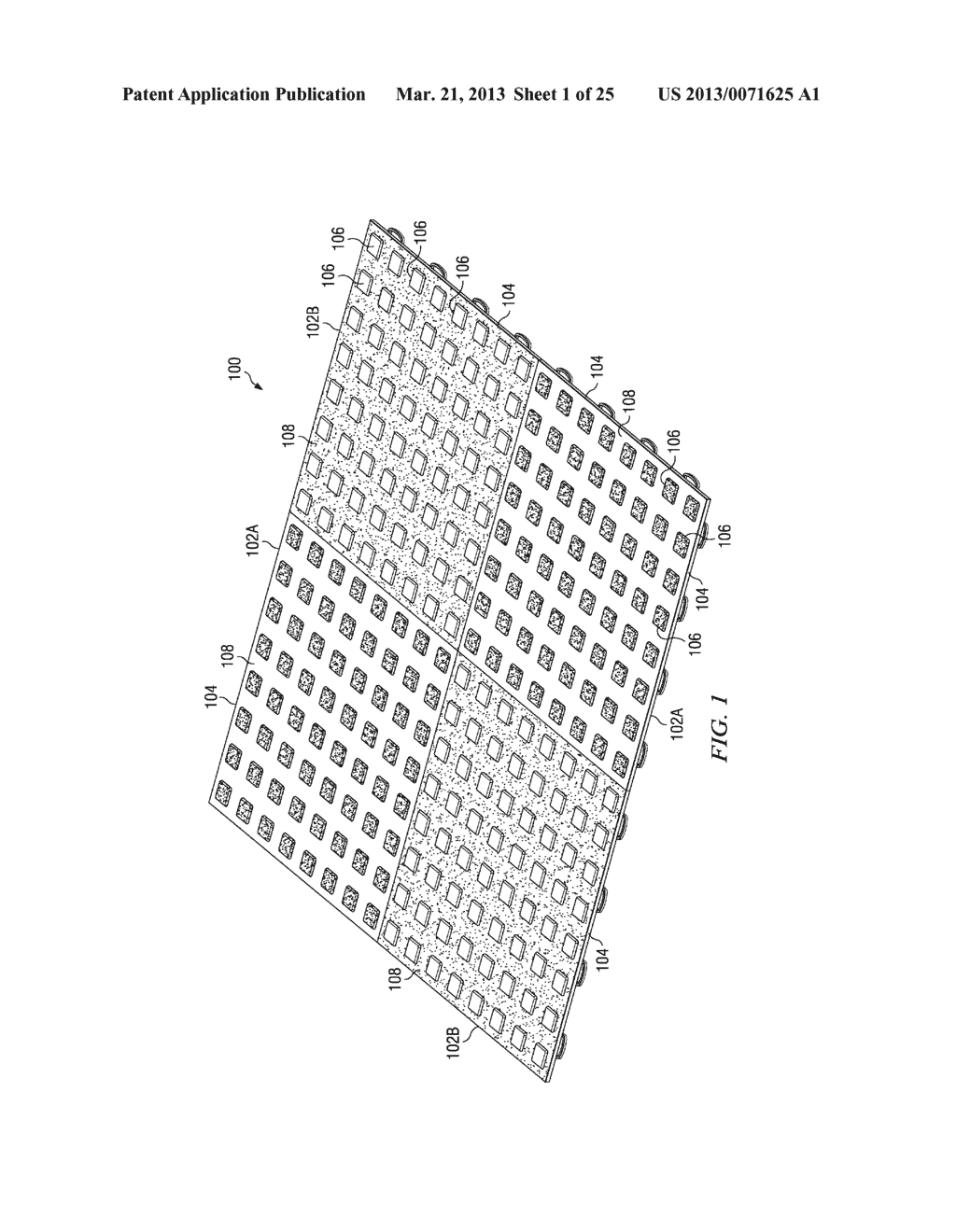 FLOOR TILE WITH ELASTOMER JACKETED BOTTOM SUPPORT MEMBERS - diagram, schematic, and image 02