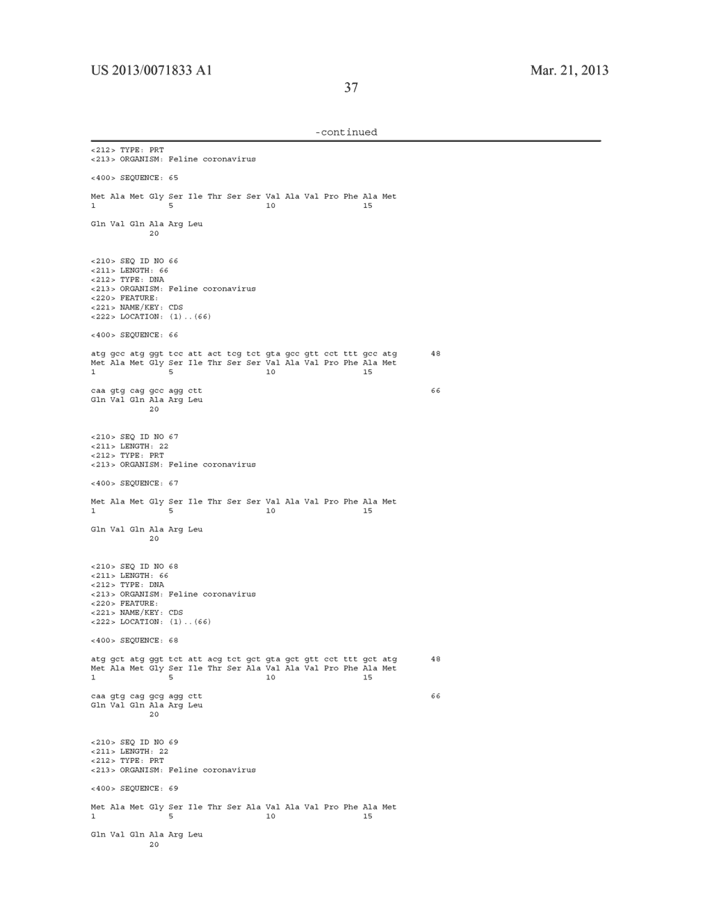 MEANS AND METHODS FOR DISTINGUISHING FECV AND FIPV - diagram, schematic, and image 51