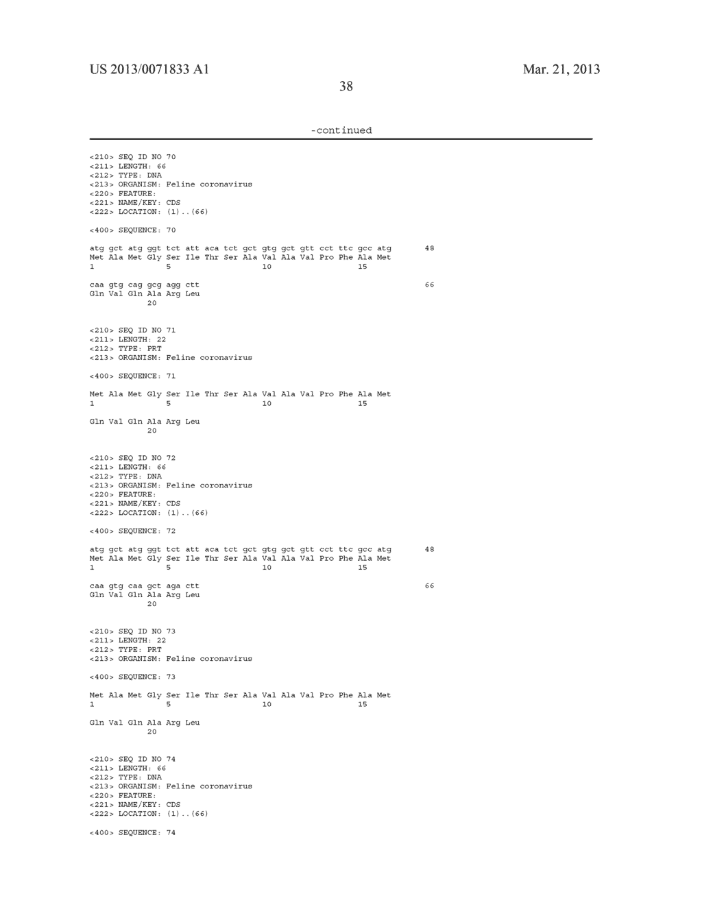 MEANS AND METHODS FOR DISTINGUISHING FECV AND FIPV - diagram, schematic, and image 52