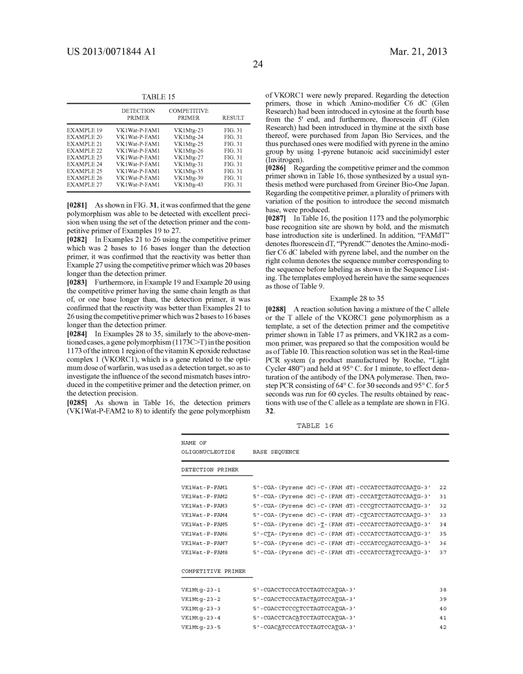 METHOD FOR DETECTING TARGET BASE SEQUENCE USING COMPETITIVE PRIMER - diagram, schematic, and image 57