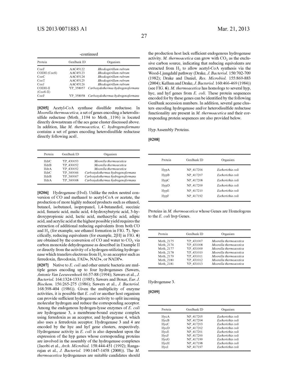 METHODS AND ORGANISMS FOR UTILIZING SYNTHESIS GAS OR OTHER GASEOUS CARBON     SOURCES AND METHANOL - diagram, schematic, and image 43