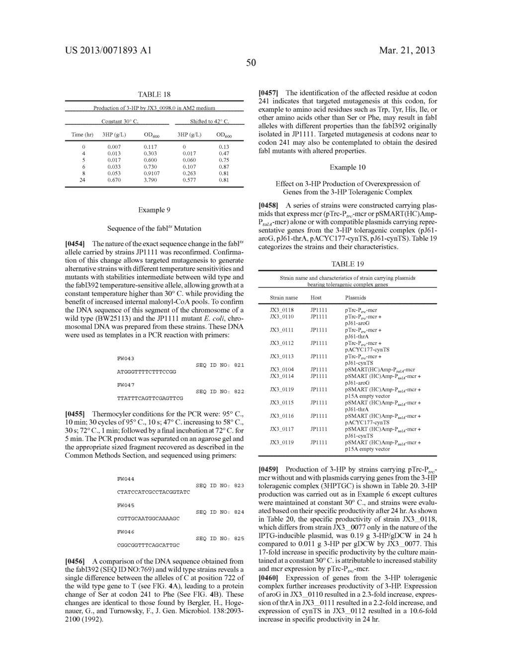 METHODS FOR PRODUCING 3-HYDROXYPROPIONIC ACID AND OTHER PRODUCTS - diagram, schematic, and image 112