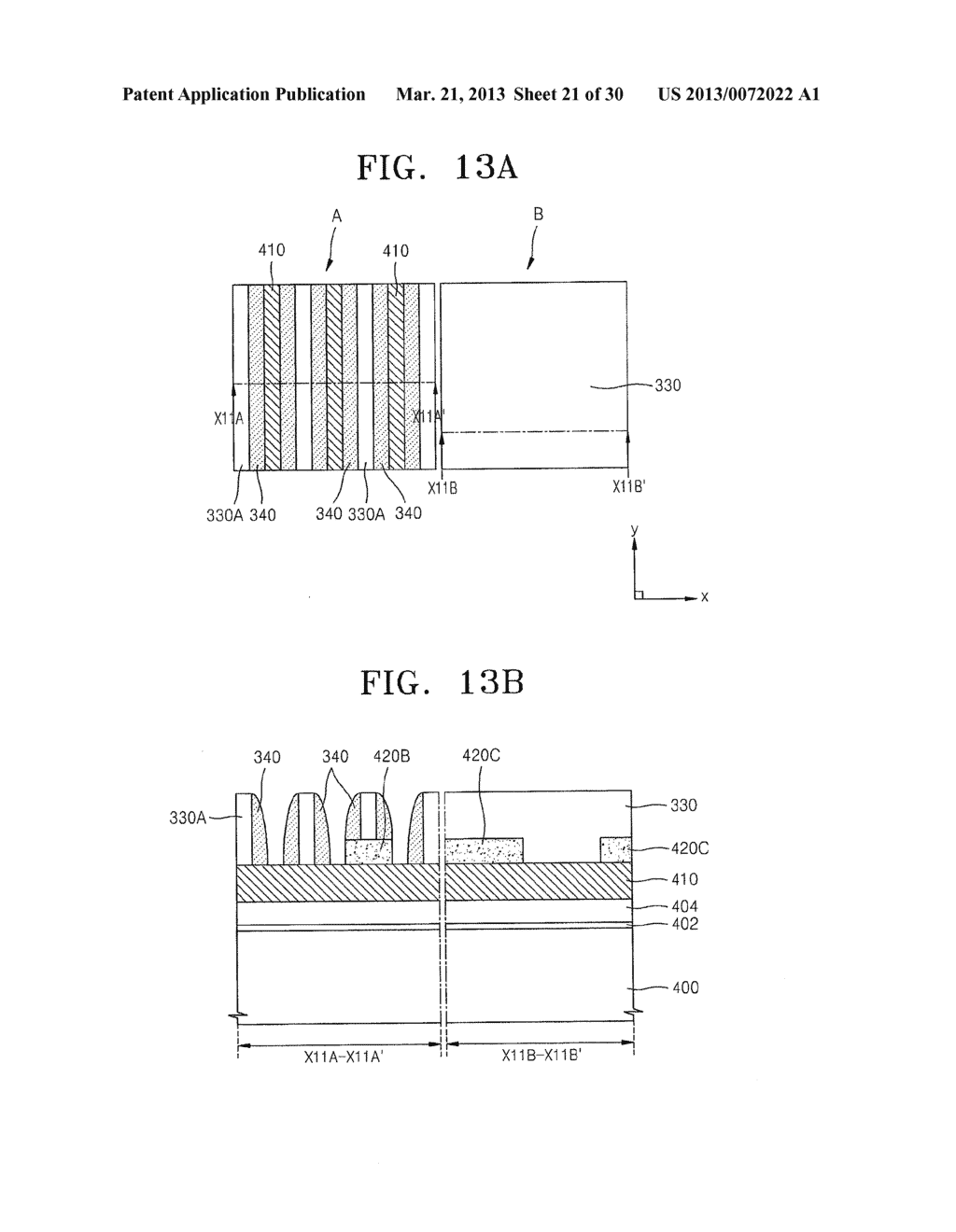 METHOD OF FORMING PATTERNS FOR SEMICONDUCTOR DEVICE - diagram, schematic, and image 22