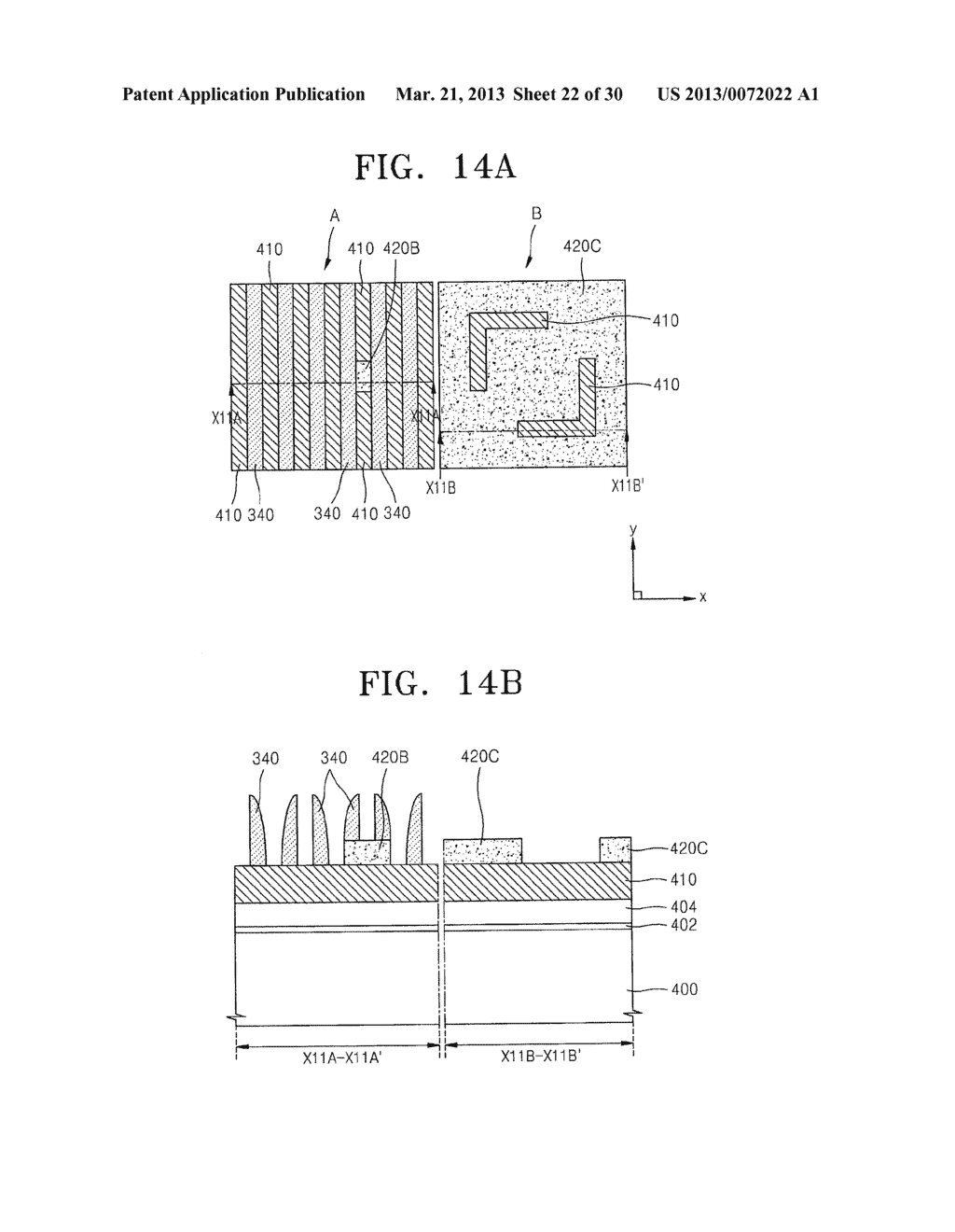 METHOD OF FORMING PATTERNS FOR SEMICONDUCTOR DEVICE - diagram, schematic, and image 23