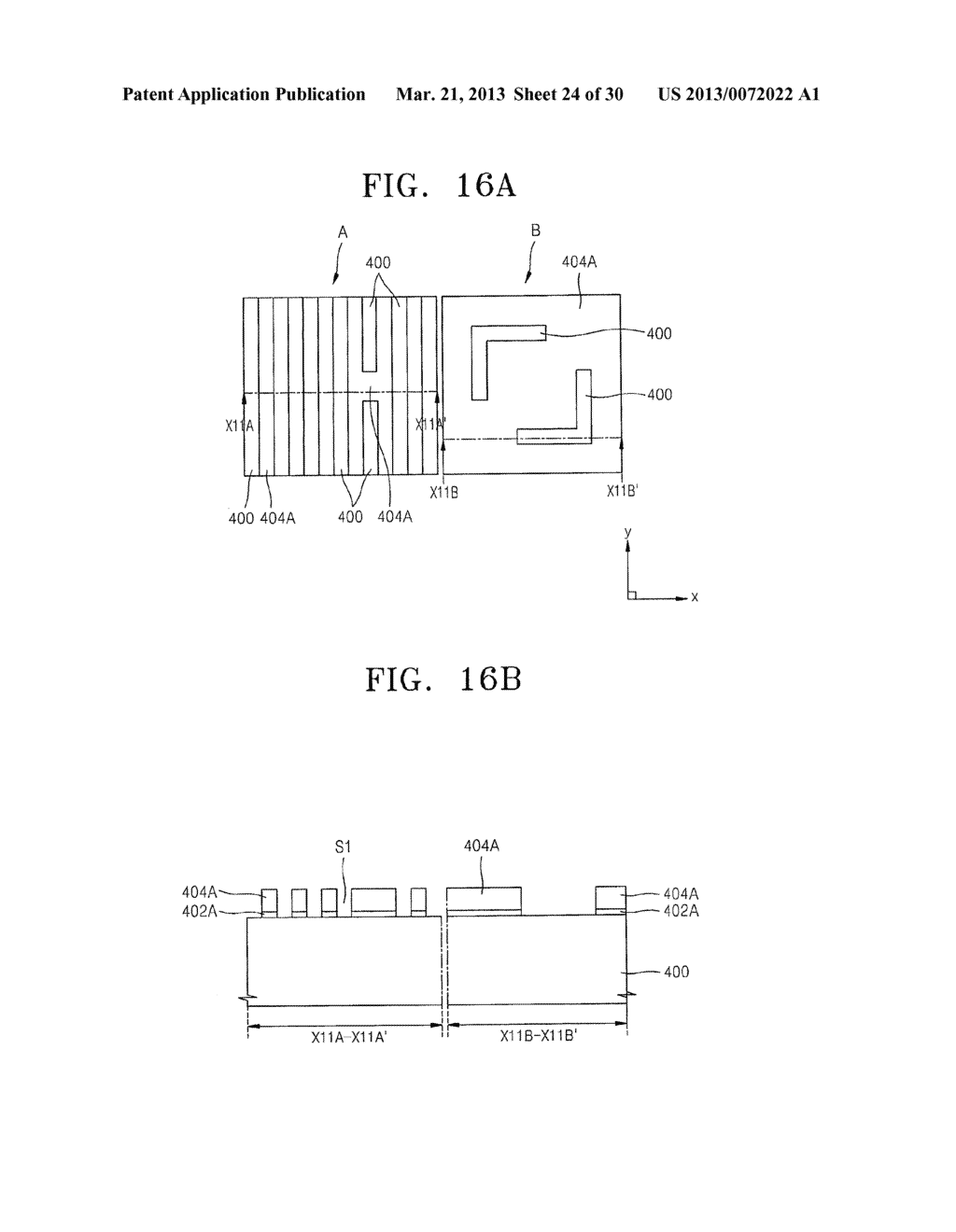 METHOD OF FORMING PATTERNS FOR SEMICONDUCTOR DEVICE - diagram, schematic, and image 25