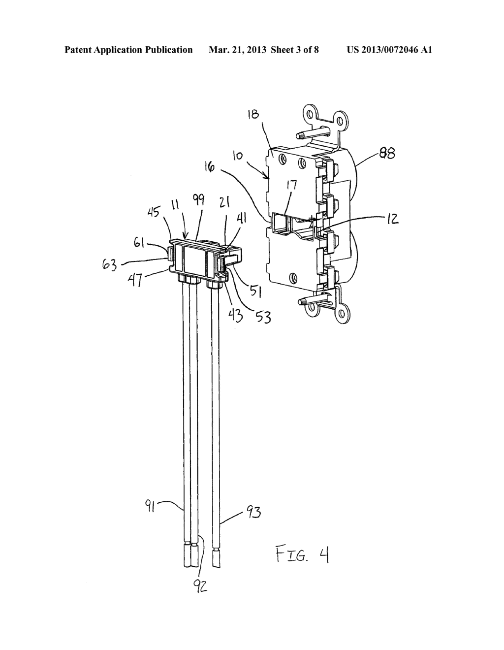 DUAL LATCH ELECTRICAL PLUG CONNECTOR FOR ELECTRICAL RECEPTACLE - diagram, schematic, and image 04