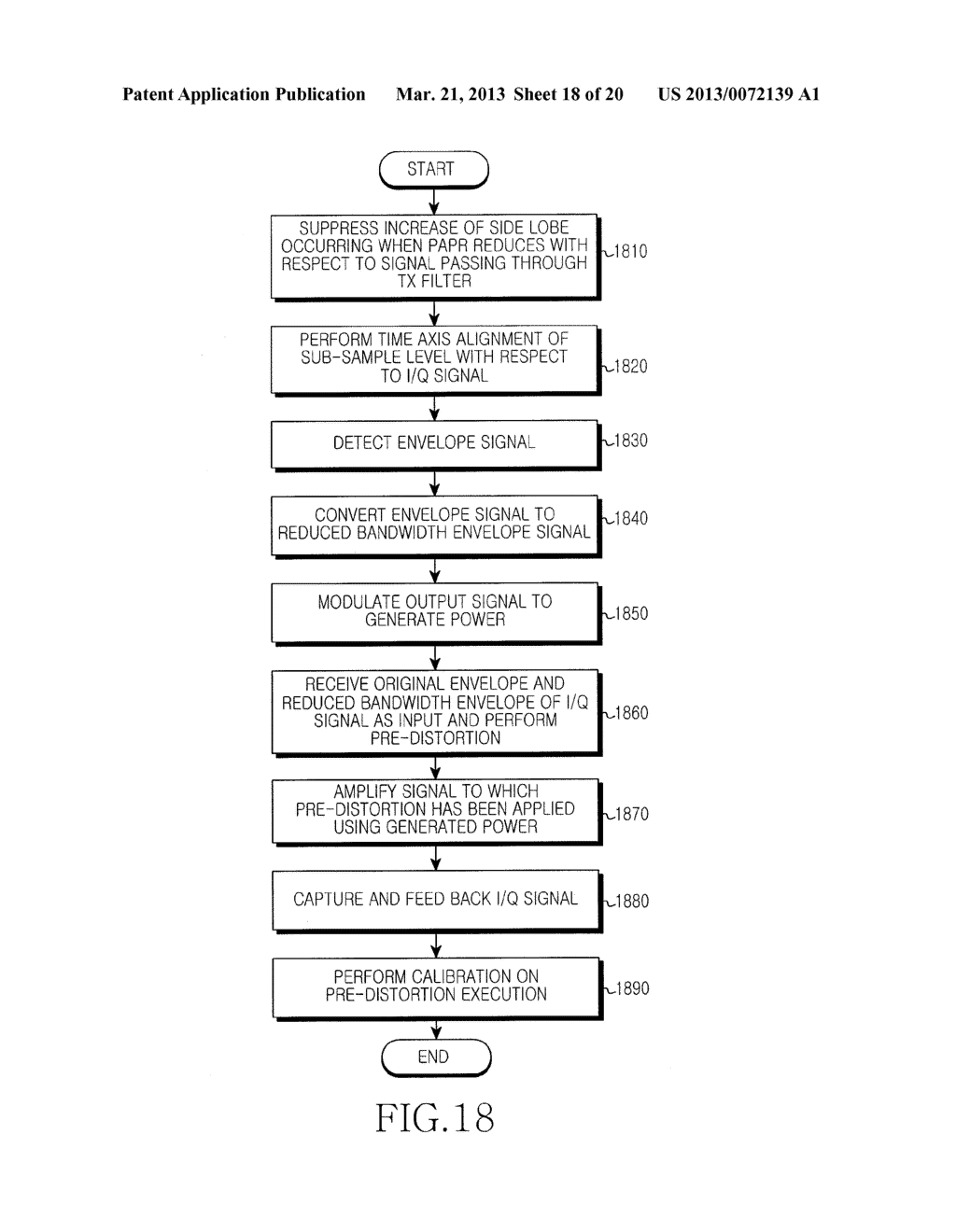 APPARATUS AND METHOD FOR PROCESSING REDUCED BANDWIDTH ENVELOPE TRACKING     AND DIGITAL PRE-DISTORTION - diagram, schematic, and image 19