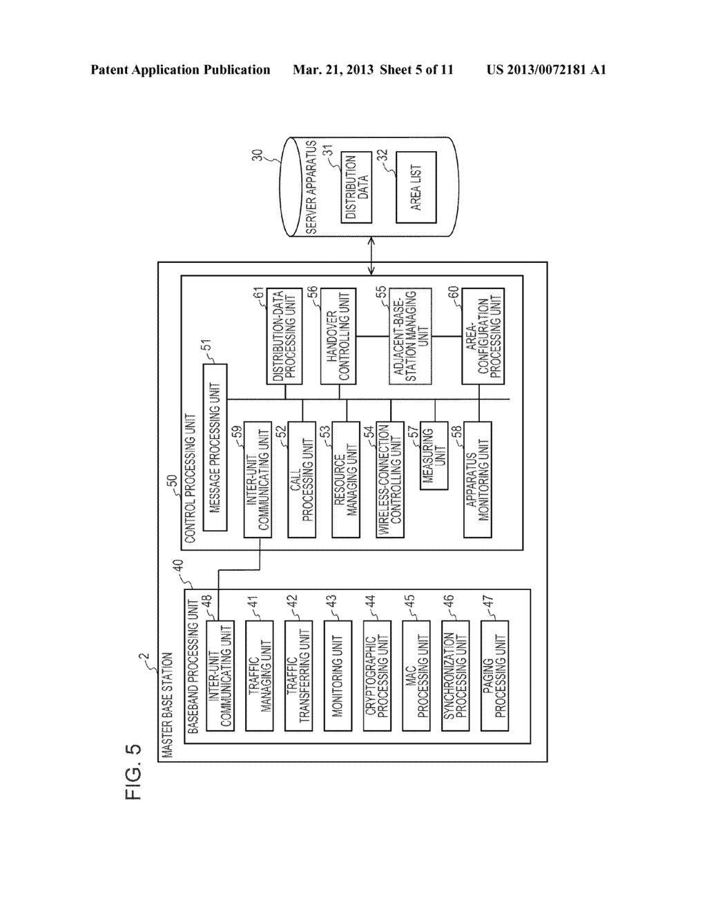 APPARATUS AND METHOD FOR DISTRIBUTING DATA AMONG MOBILE STATIONS VIA A     BASE-STATION NETWORK - diagram, schematic, and image 06