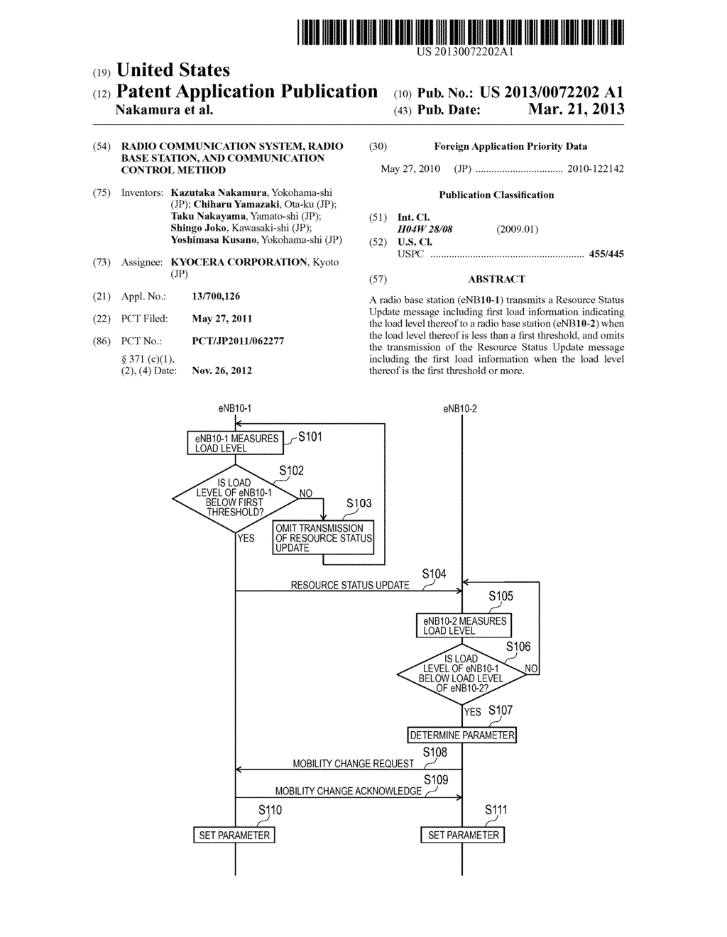 RADIO COMMUNICATION SYSTEM, RADIO BASE STATION, AND COMMUNICATION CONTROL     METHOD - diagram, schematic, and image 01