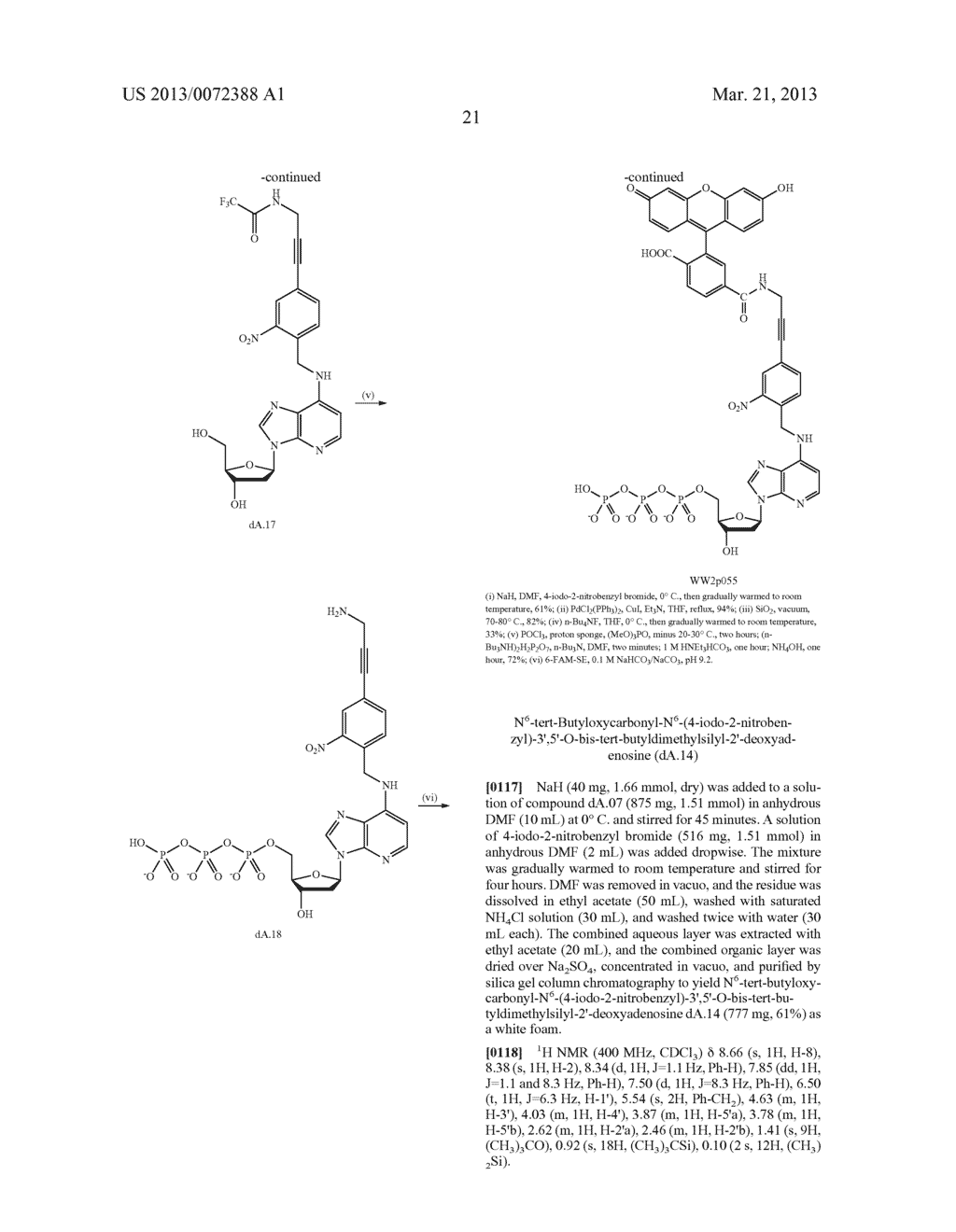 PHOTOCLEAVABLE LABELED NUCLEOTIDES AND NUCLEOSIDES AND METHODS FOR THEIR     USE IN IN DNA SEQUENCING - diagram, schematic, and image 22