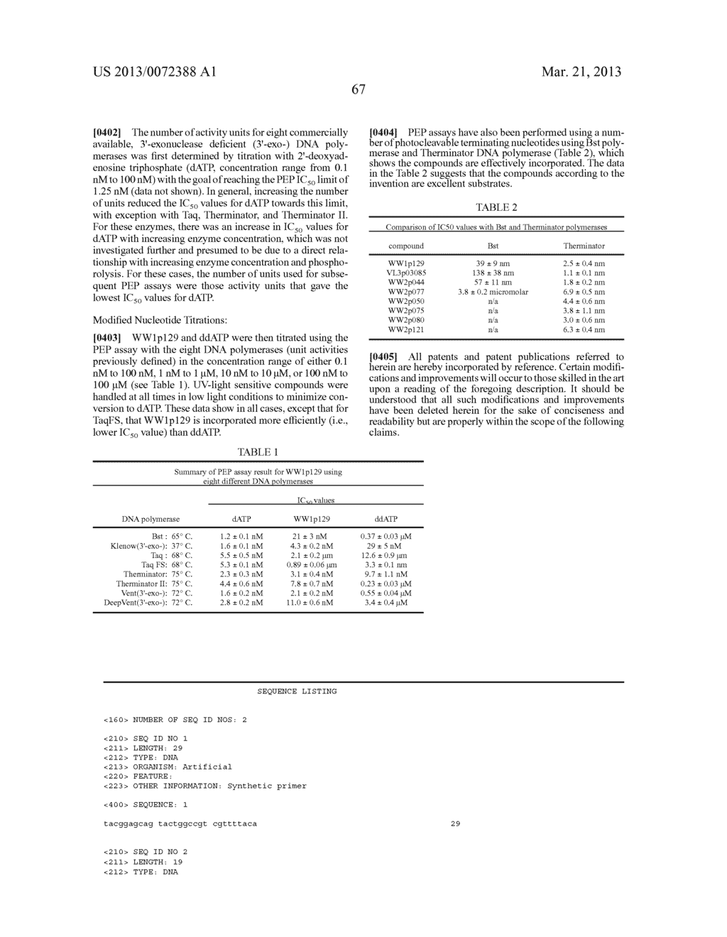 PHOTOCLEAVABLE LABELED NUCLEOTIDES AND NUCLEOSIDES AND METHODS FOR THEIR     USE IN IN DNA SEQUENCING - diagram, schematic, and image 68