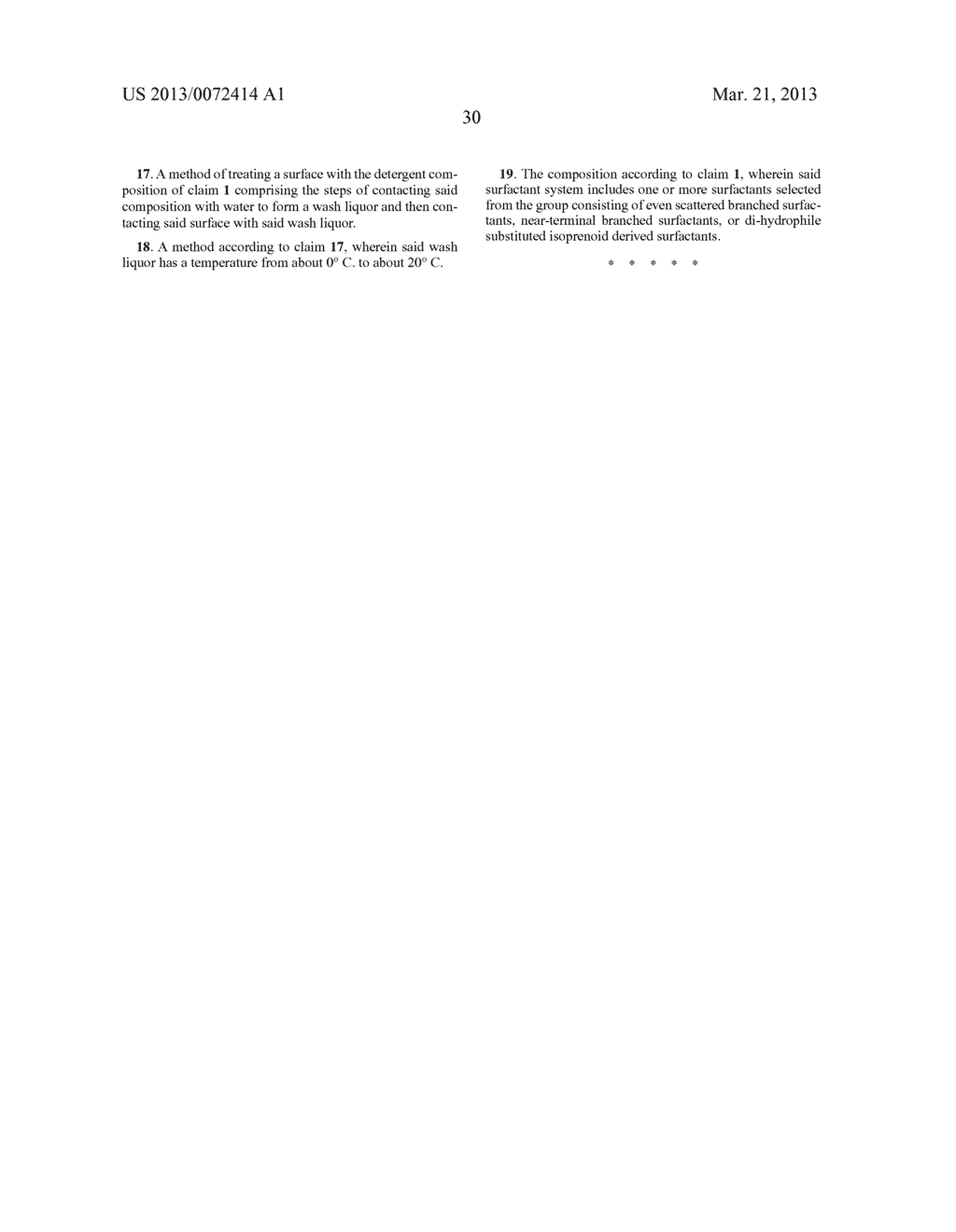 DETERGENT COMPOSITIONS COMPRISING SUSTAINABLE SURFACTANT SYSTEMS     COMPRISING ISOPRENOID-DERIVED SURFACTANTS - diagram, schematic, and image 31