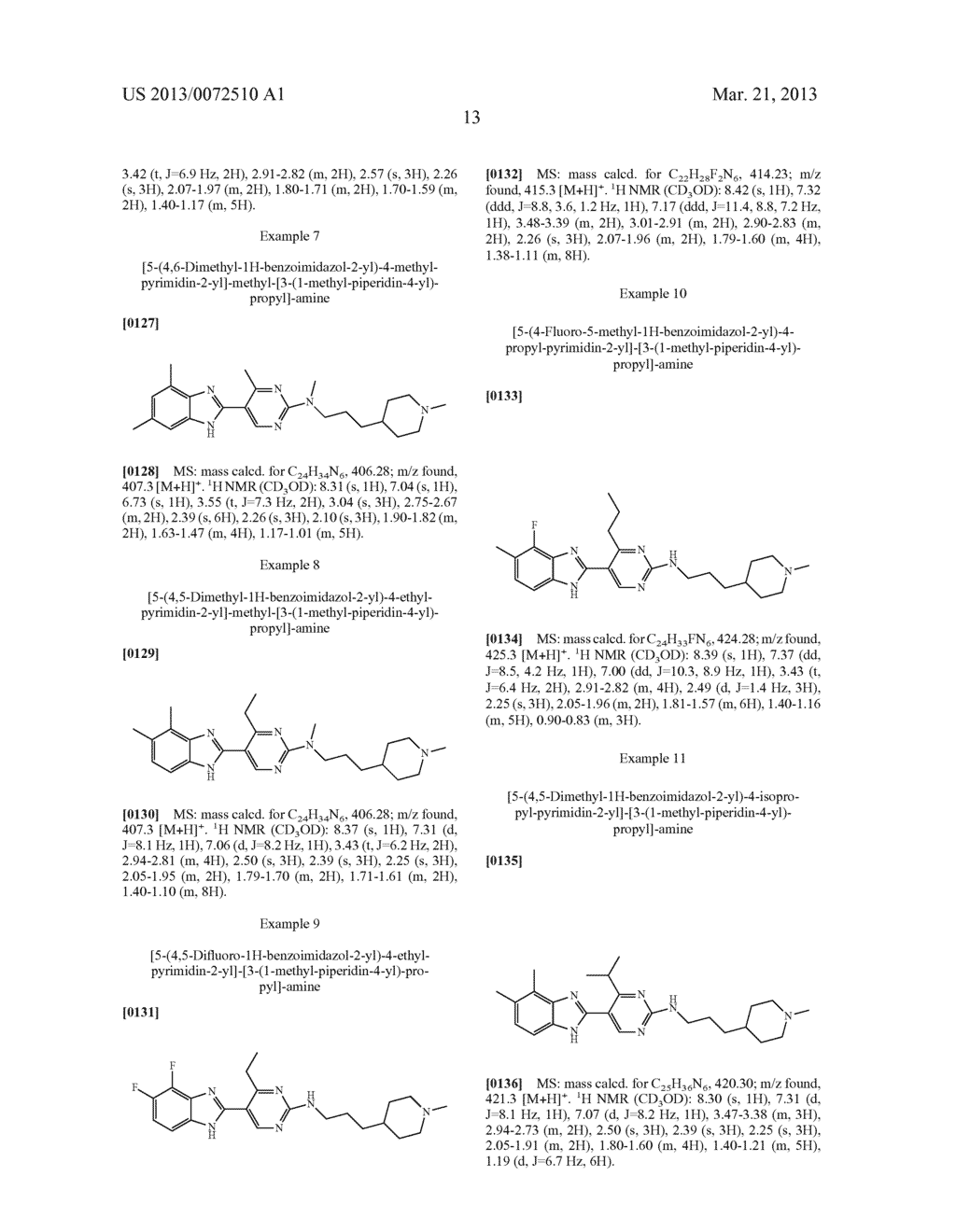 Benzoimidazol-2-yl pyrimidines and pyrazines as modulators of the     histamine H4 receptor - diagram, schematic, and image 14