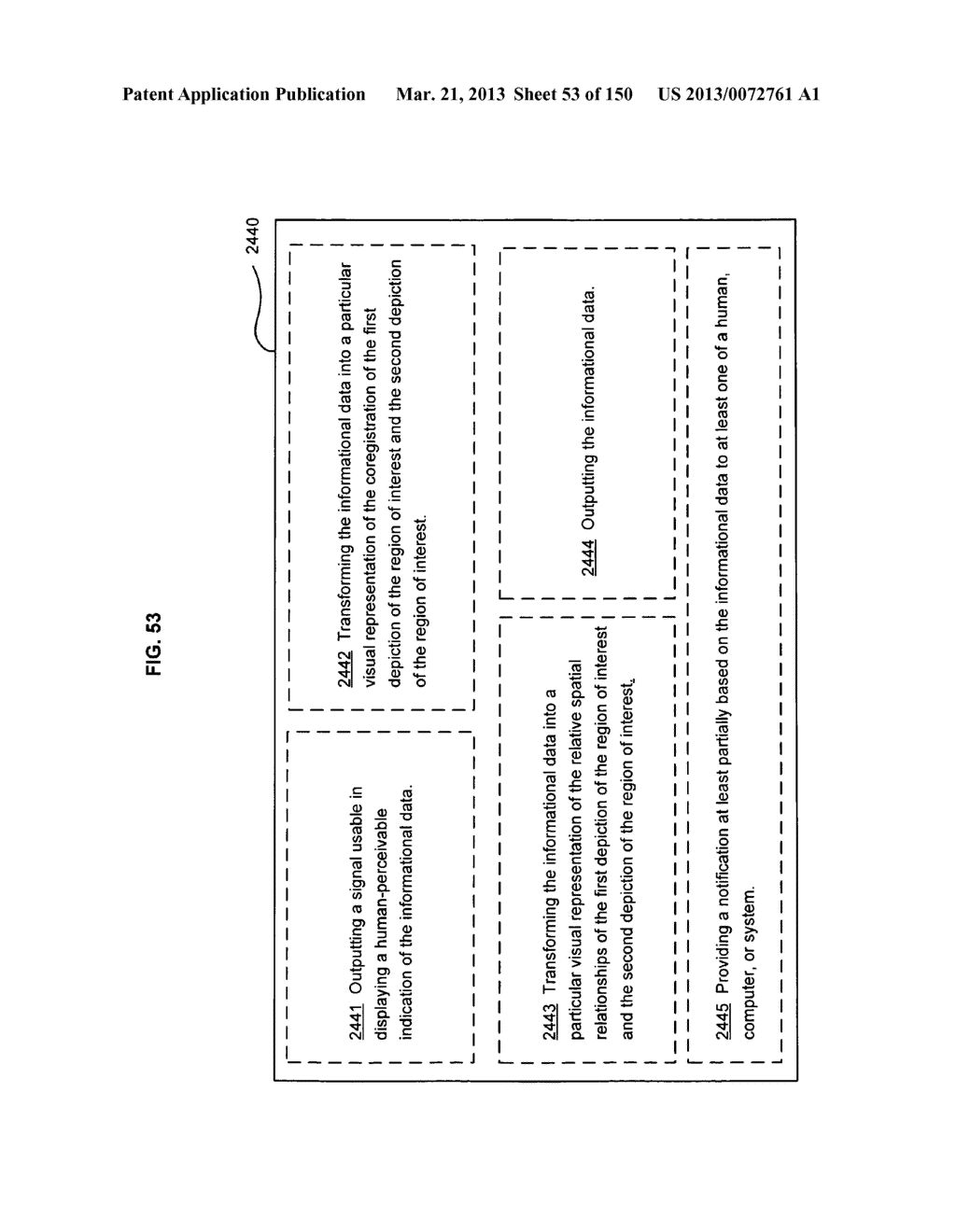 Listing instances of a body-insertable device being proximate to target     regions of interest - diagram, schematic, and image 54