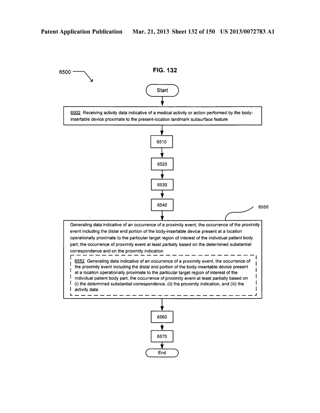 Indicating proximity of a body-insertable device to a destination region     of interest - diagram, schematic, and image 133