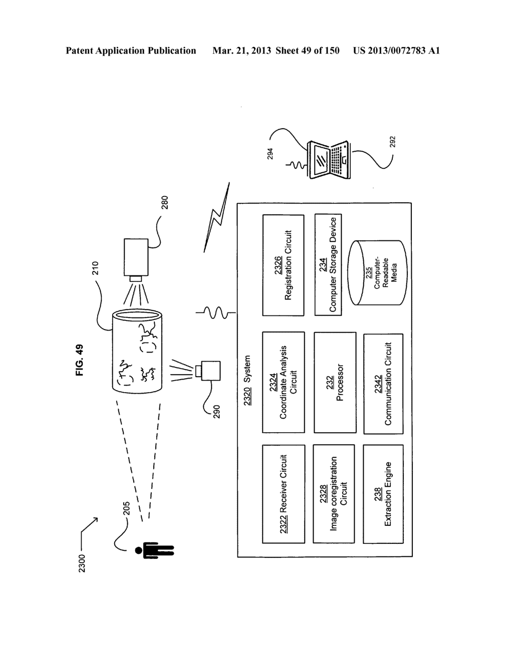 Indicating proximity of a body-insertable device to a destination region     of interest - diagram, schematic, and image 50