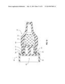 Disinfecting caps having an extendable feature diagram and image