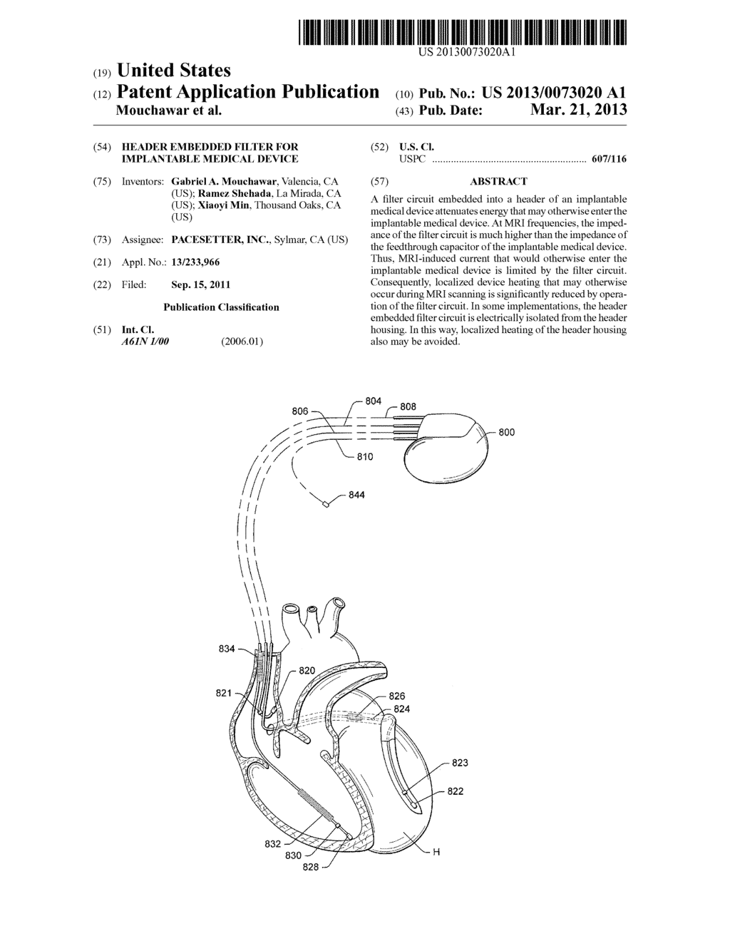 HEADER EMBEDDED FILTER FOR IMPLANTABLE MEDICAL DEVICE - diagram, schematic, and image 01