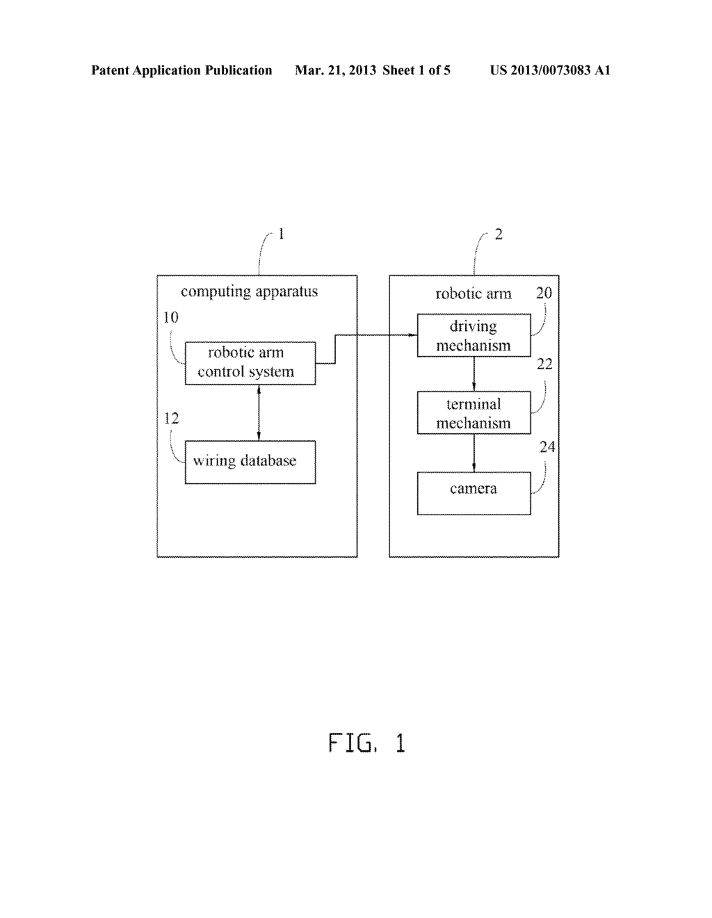 ROBOTIC ARM CONTROL SYSTEM AND METHOD - diagram, schematic, and image 02