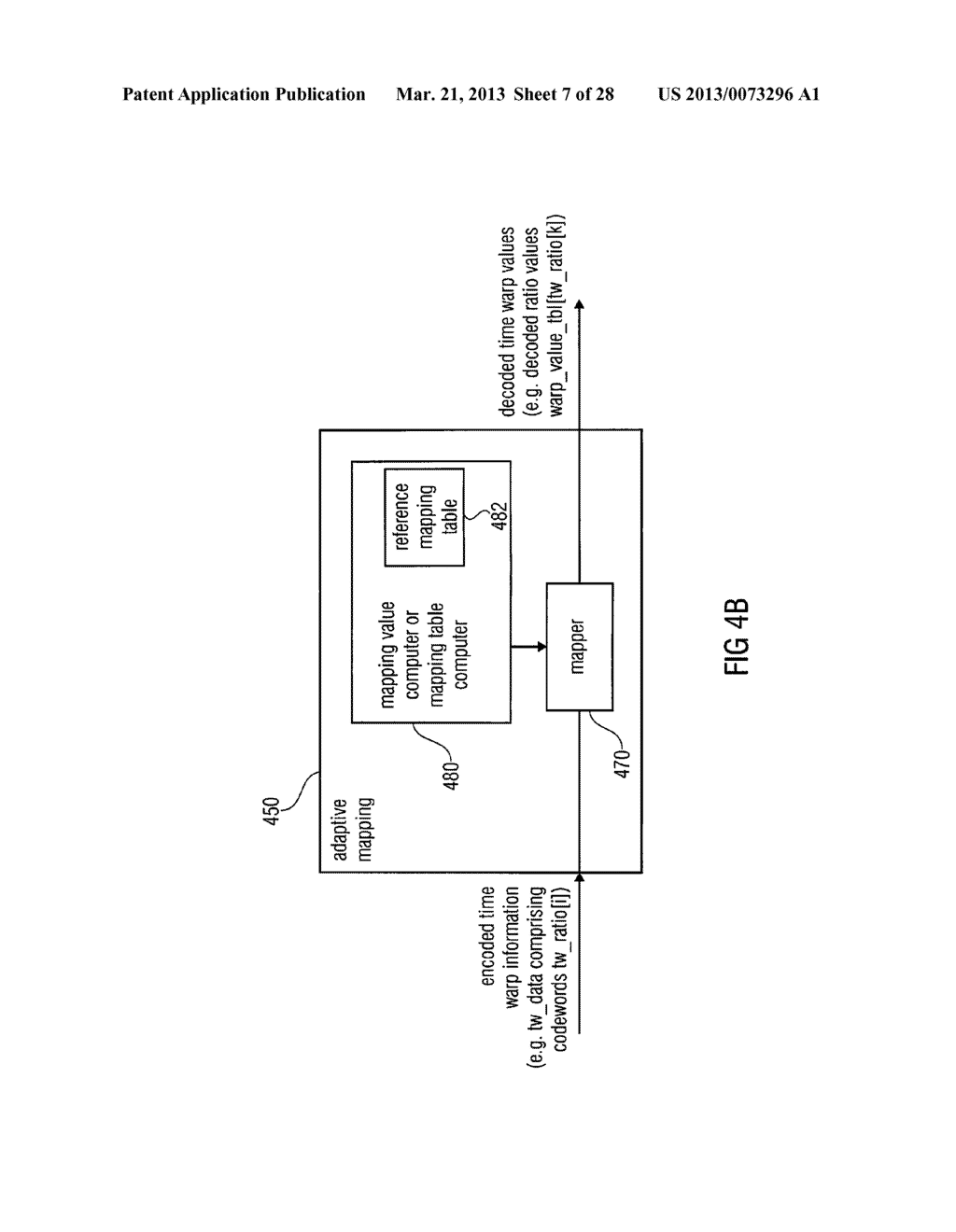 AUDIO SIGNAL DECODER, AUDIO SIGNAL ENCODER, METHODS AND COMPUTER PROGRAM     USING A SAMPLING RATE DEPENDENT TIME-WARP CONTOUR ENCODING - diagram, schematic, and image 08