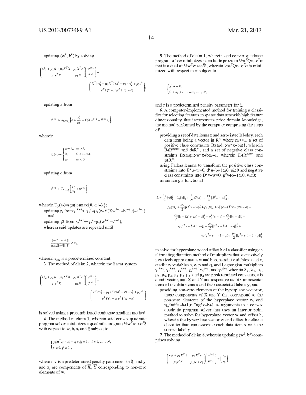 HYBRID INTERIOR-POINT ALTERNATING DIRECTIONS ALGORITHM FOR SUPPORT VECTOR     MACHINES AND FEATURE SELECTION - diagram, schematic, and image 26