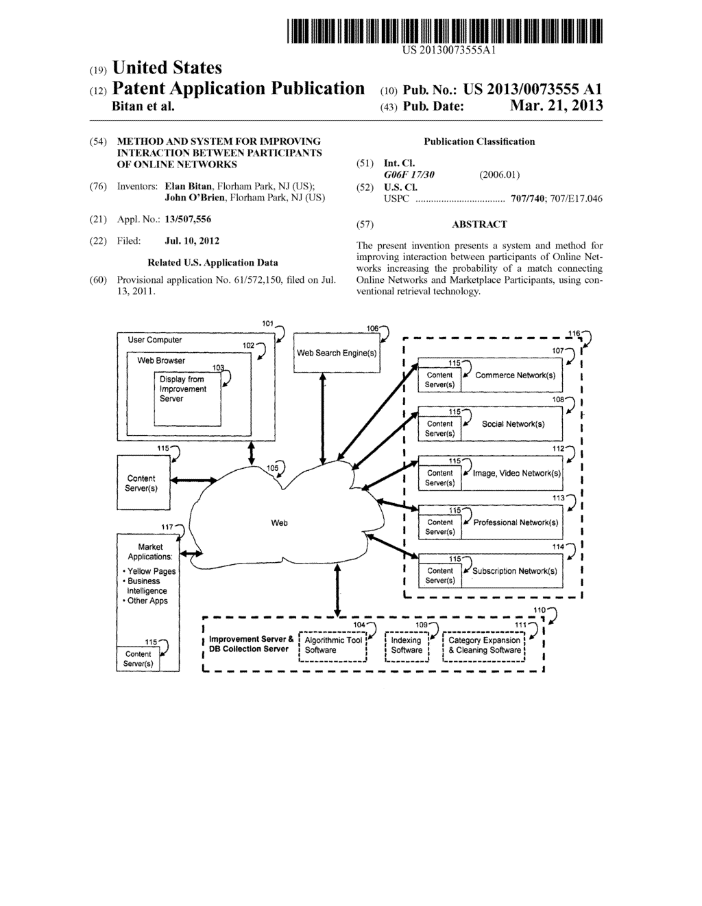 Method and system for improving interaction between participants of online     networks - diagram, schematic, and image 01