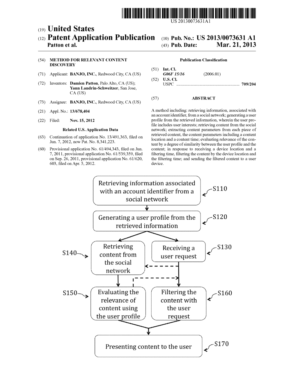 METHOD FOR RELEVANT CONTENT DISCOVERY - diagram, schematic, and image 01