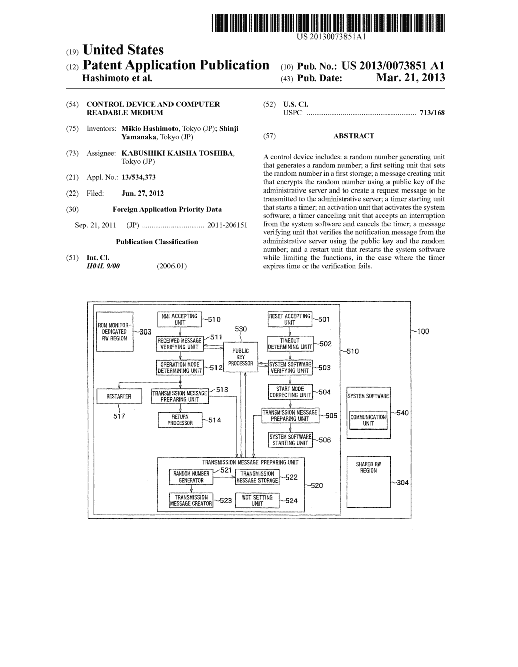 CONTROL DEVICE AND COMPUTER READABLE MEDIUM - diagram, schematic, and image 01