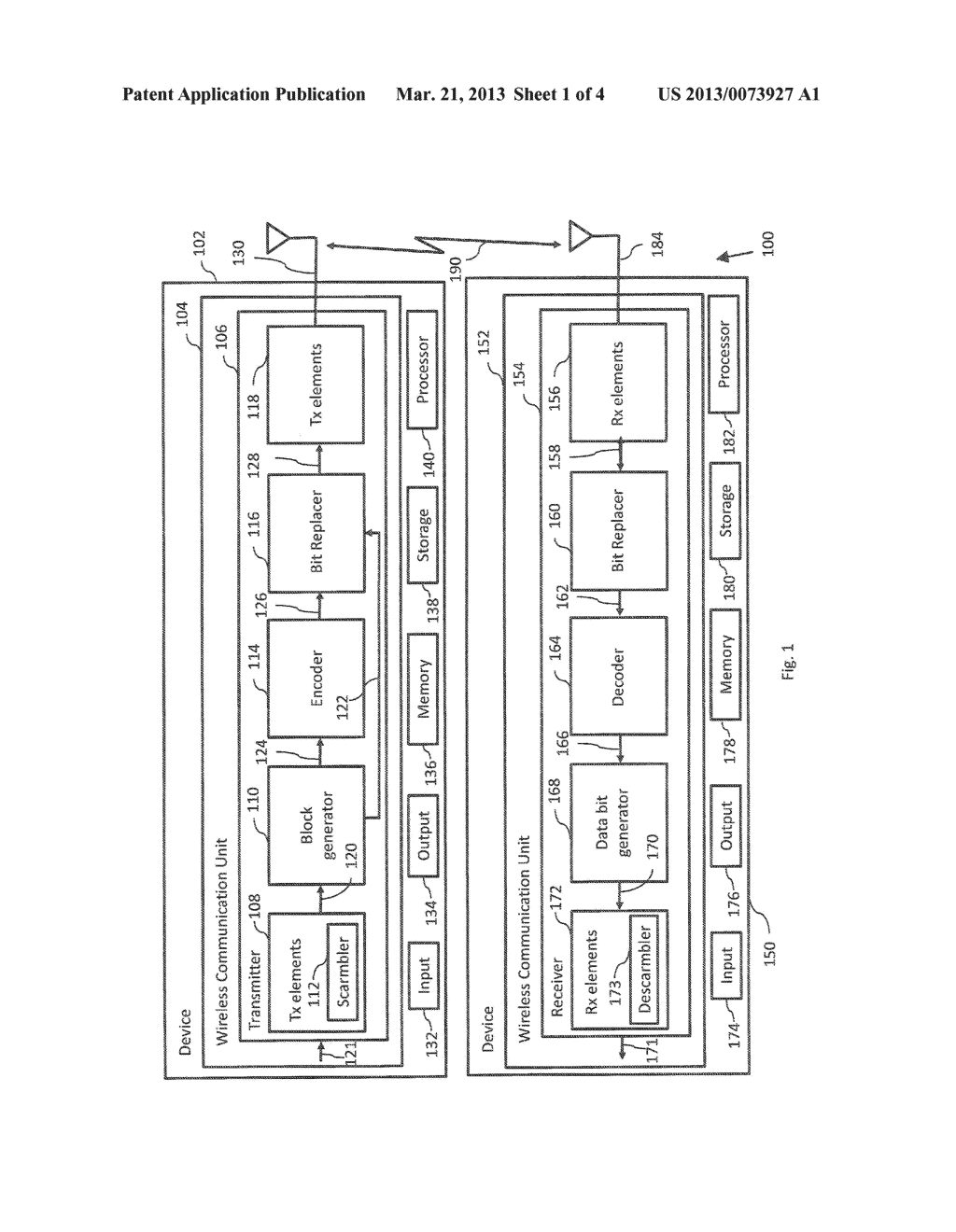 DEVICE, SYSTEM AND METHOD OF COMMUNICATING DATA OVER WIRELESS     COMMUNICATION SYMBOLS WITH CHECK CODE - diagram, schematic, and image 02