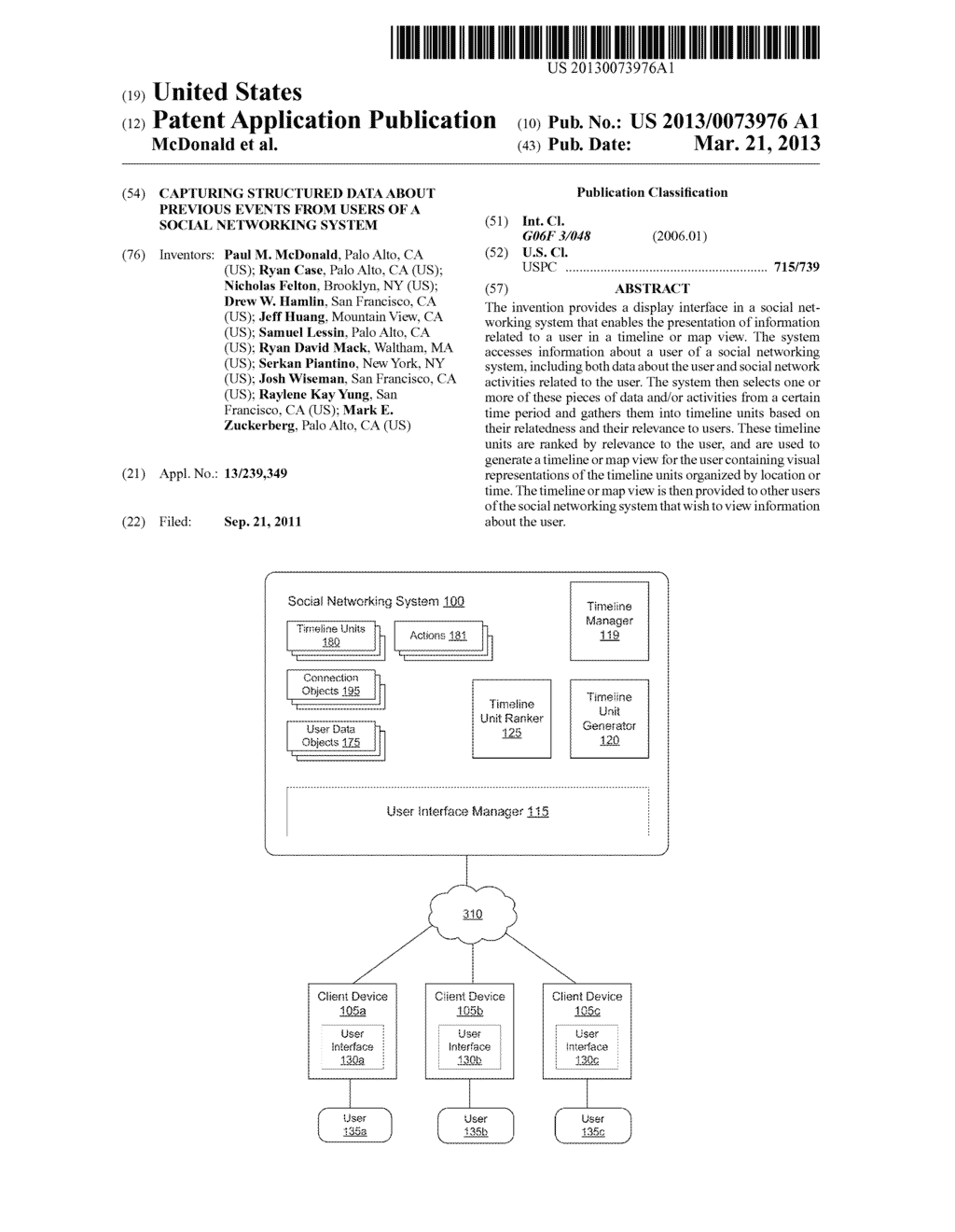 Capturing Structured Data About Previous Events from Users of a Social     Networking System - diagram, schematic, and image 01