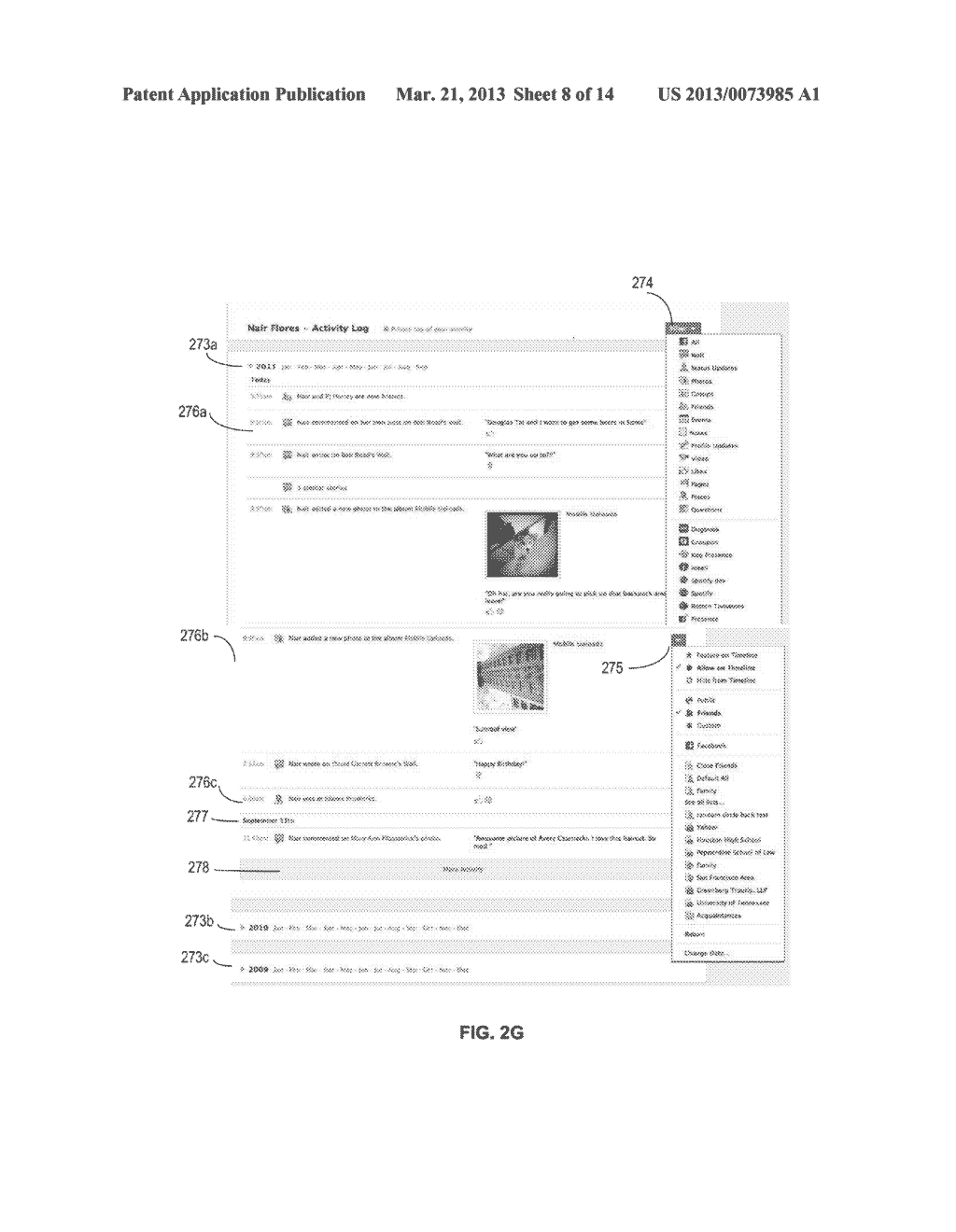 Displaying Dynamic User Interface Elements in a Social Networking System - diagram, schematic, and image 09