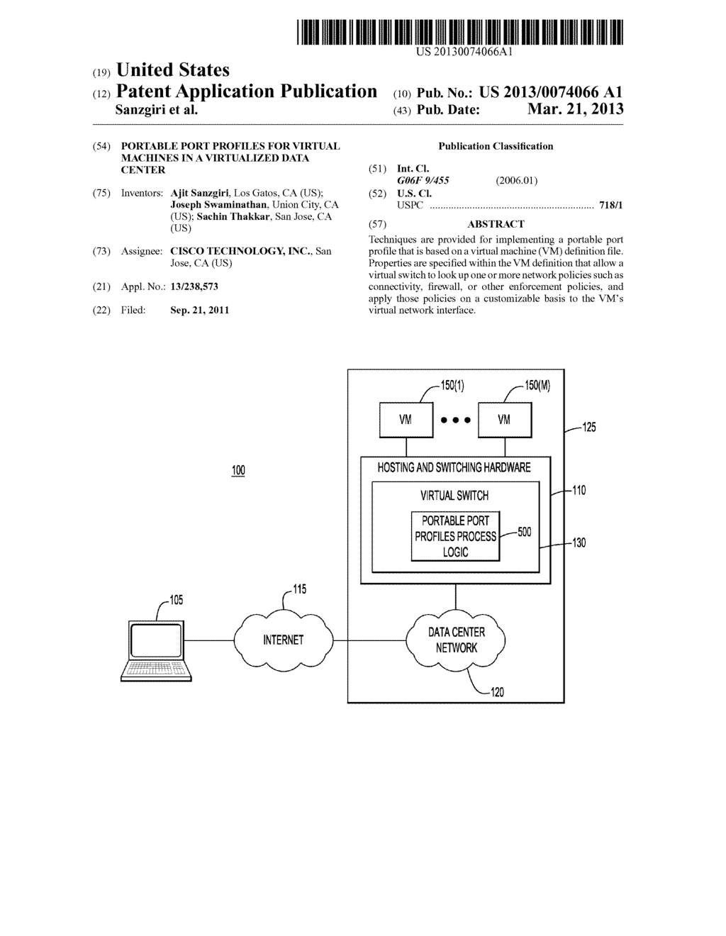 Portable Port Profiles for Virtual Machines in a Virtualized Data Center - diagram, schematic, and image 01