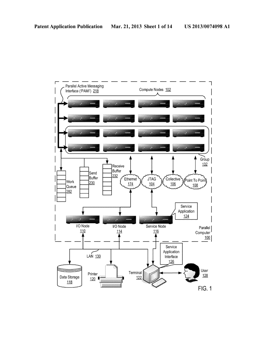 PROCESSING DATA COMMUNICATIONS EVENTS IN A PARALLEL ACTIVE MESSAGING     INTERFACE OF A PARALLEL COMPUTER - diagram, schematic, and image 02