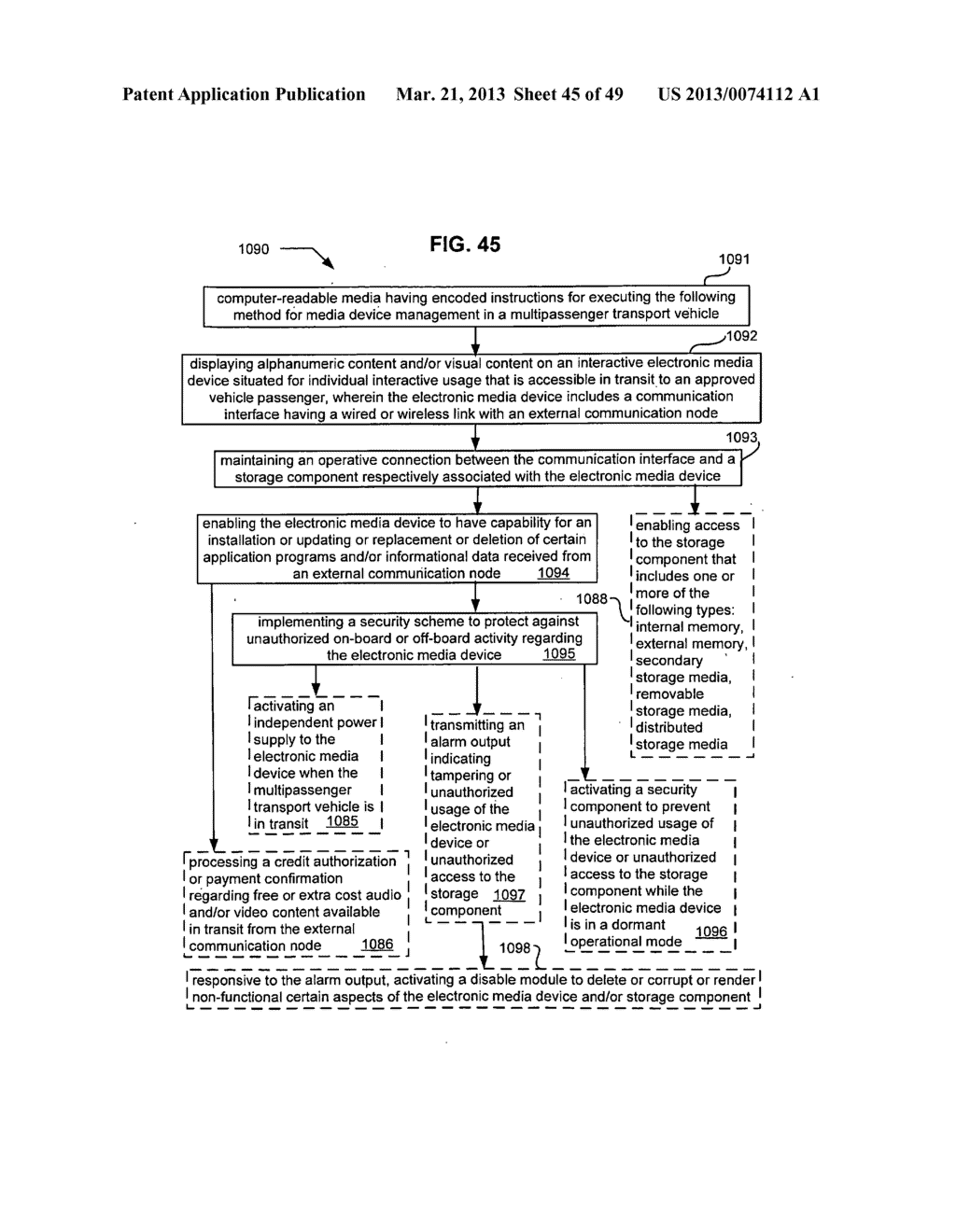 Secure electronic media for in-transit passenger usage - diagram, schematic, and image 46