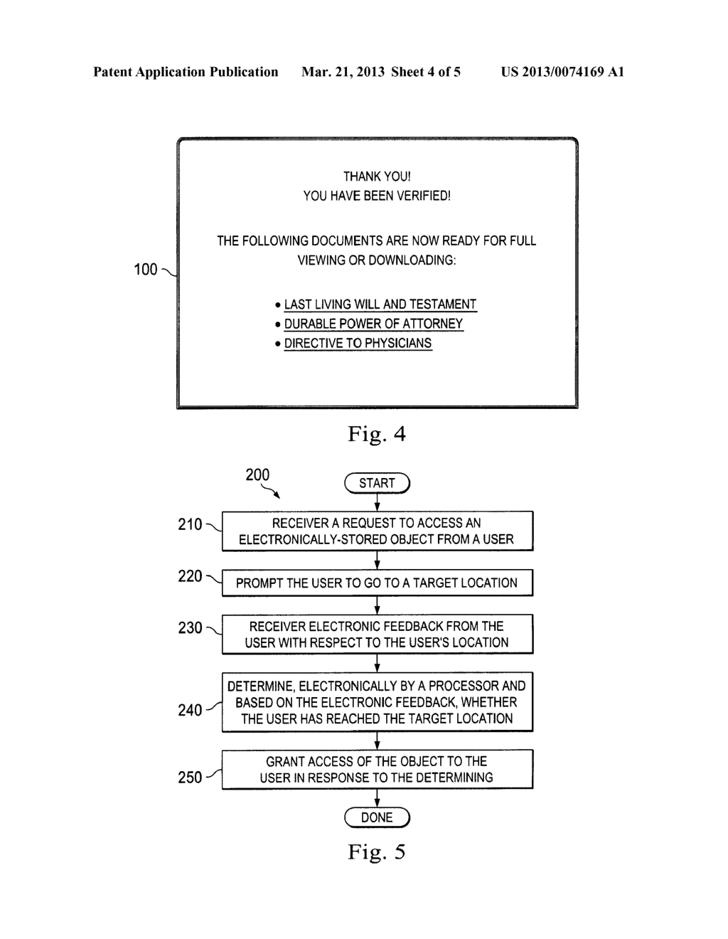 Restrictive Access of a Digital Object Based on Location - diagram, schematic, and image 05