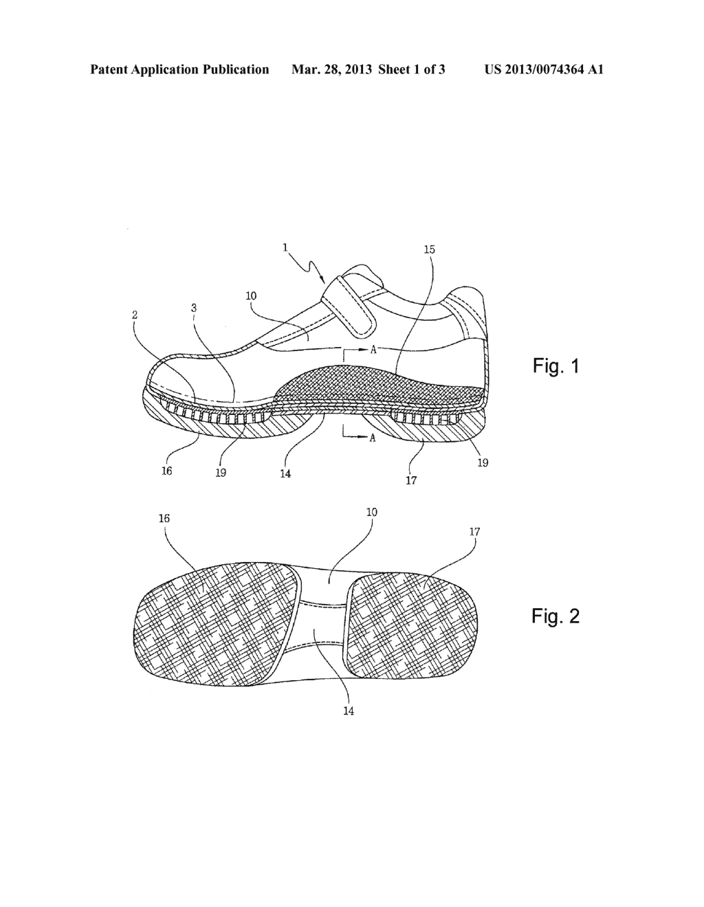 SHOE WITH A DETACHABLE OUTSOLE HAVING A PIERCING PREVENTION MEANS - diagram, schematic, and image 02