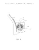 GEAR TRANSMISSION DEVICE WITH RESILIENT CONNECTION BETWEEN DRIVING GEAR     AND DRIVING SHAFT diagram and image