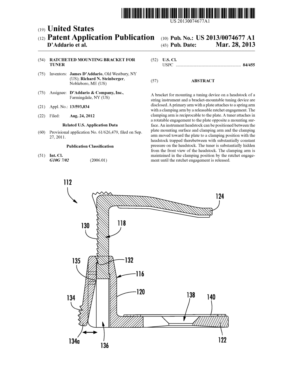 Ratcheted Mounting Bracket for Tuner - diagram, schematic, and image 01