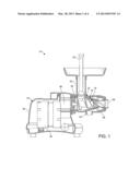 HORIZONTAL JUICER WITH COMPRESSION STRAINER DEVICE diagram and image