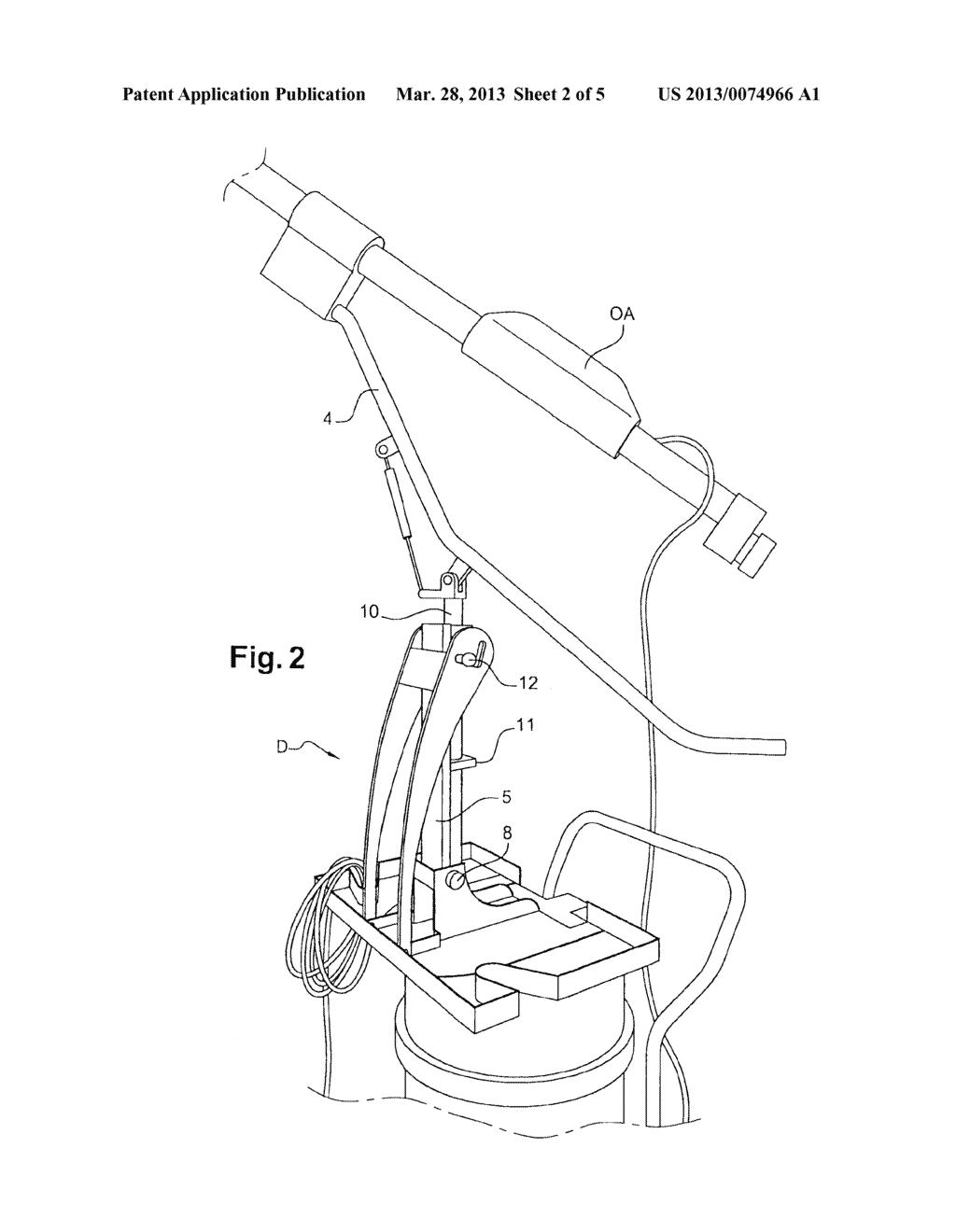 WHEELED STRUCTURE FOR LONG ARM TOOLS CONNECTED TO A SUCTION BLOCK     INCLUDING A TILT DEVICE - diagram, schematic, and image 03
