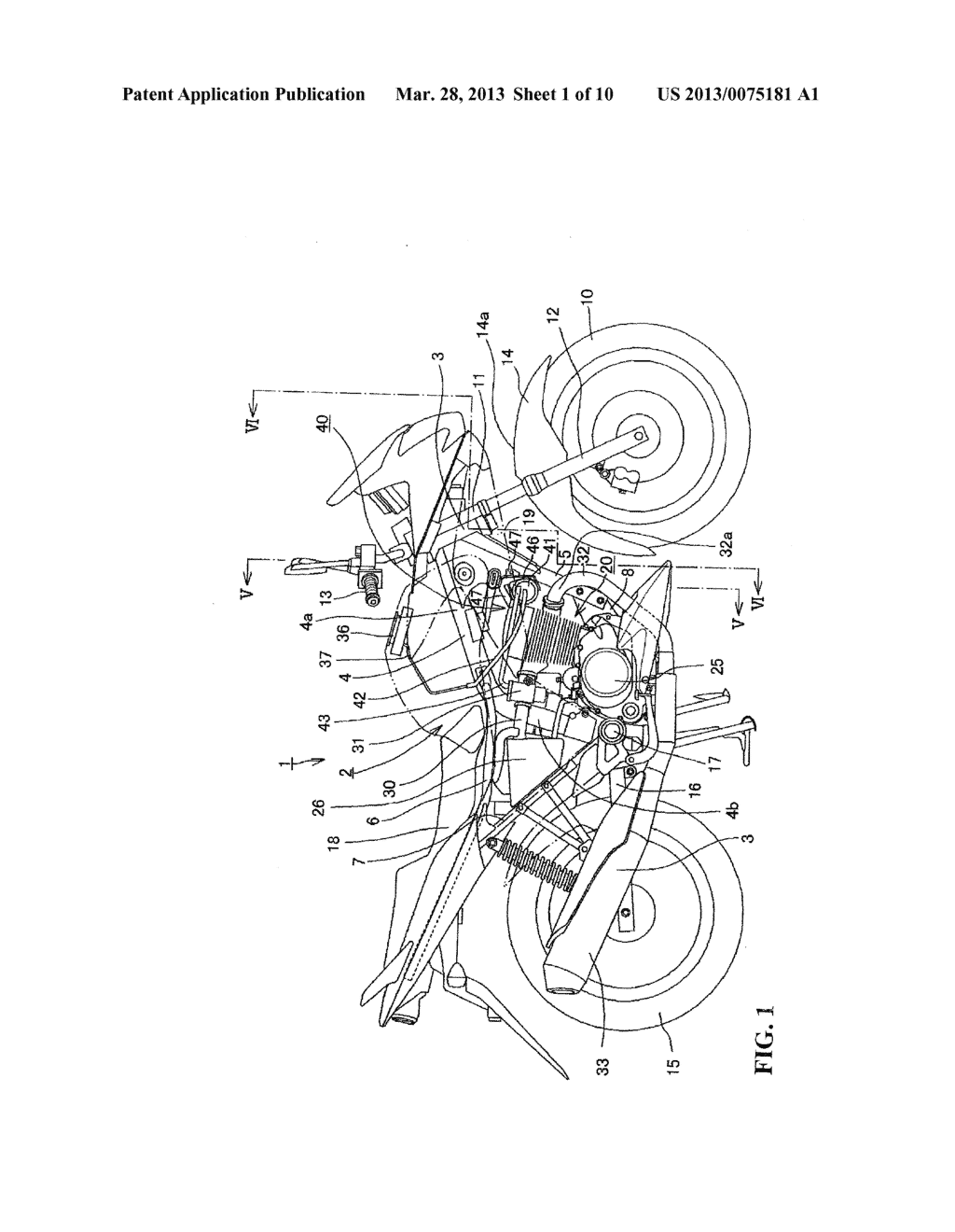 MOTORCYCLE HAVING EVAPORATING FUEL TREATMENT APPARATUS - diagram, schematic, and image 02