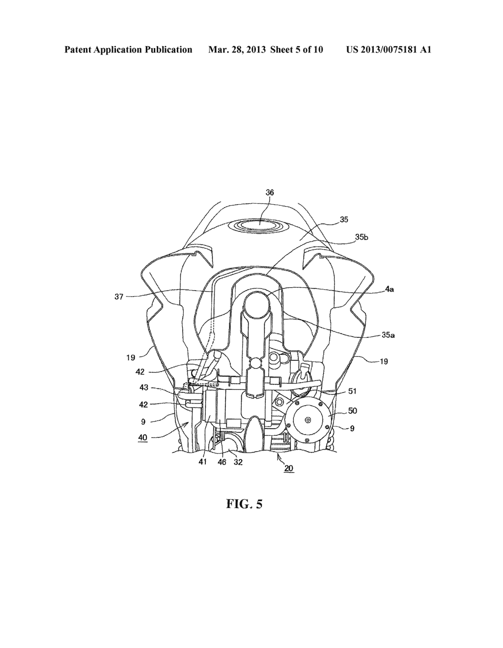 MOTORCYCLE HAVING EVAPORATING FUEL TREATMENT APPARATUS - diagram, schematic, and image 06