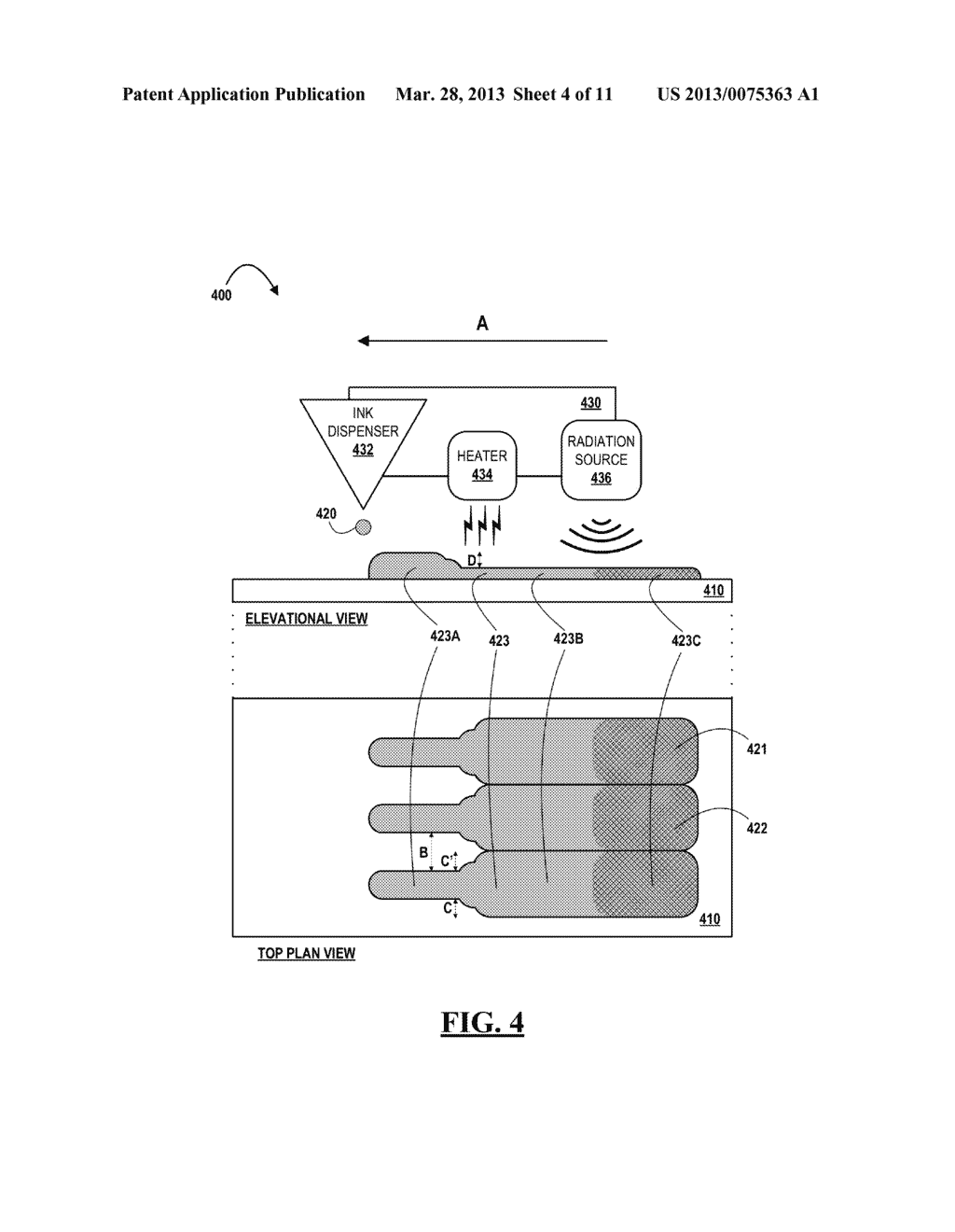 SPREADING INK OVER A PRESS PLATE USING A HEATER - diagram, schematic, and image 05