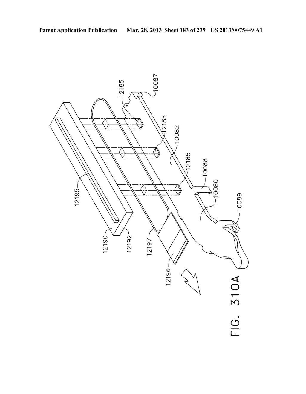 SURGICAL STAPLER WITH STATIONARY STAPLE DRIVERS - diagram, schematic, and image 184