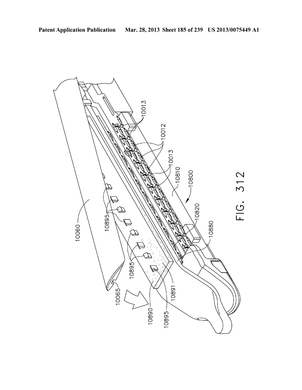 SURGICAL STAPLER WITH STATIONARY STAPLE DRIVERS - diagram, schematic, and image 186