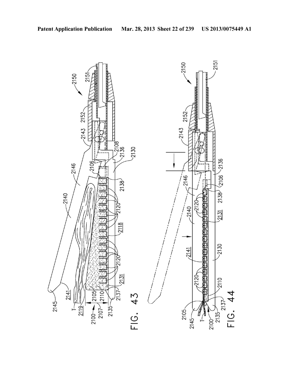 SURGICAL STAPLER WITH STATIONARY STAPLE DRIVERS - diagram, schematic, and image 23