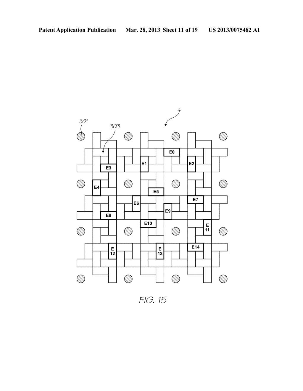 Coding pattern comprising tags with x and y coordinate data divided into     respective halves of each tag - diagram, schematic, and image 12