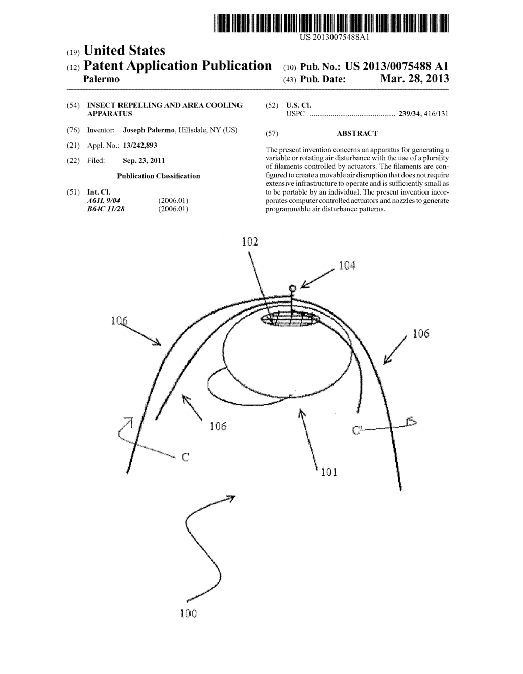 INSECT REPELLING AND AREA COOLING APPARATUS - diagram, schematic, and image 01